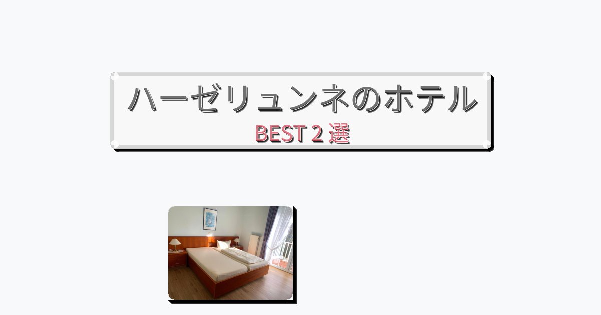 ビジネス旅行者向けのハーゼリュンネホテルおすすめBEST2選【宿泊者レビュー付き】